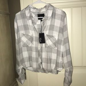 Rails Rain cropped button down